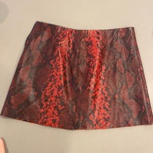 alice and olivia lamb leather mini